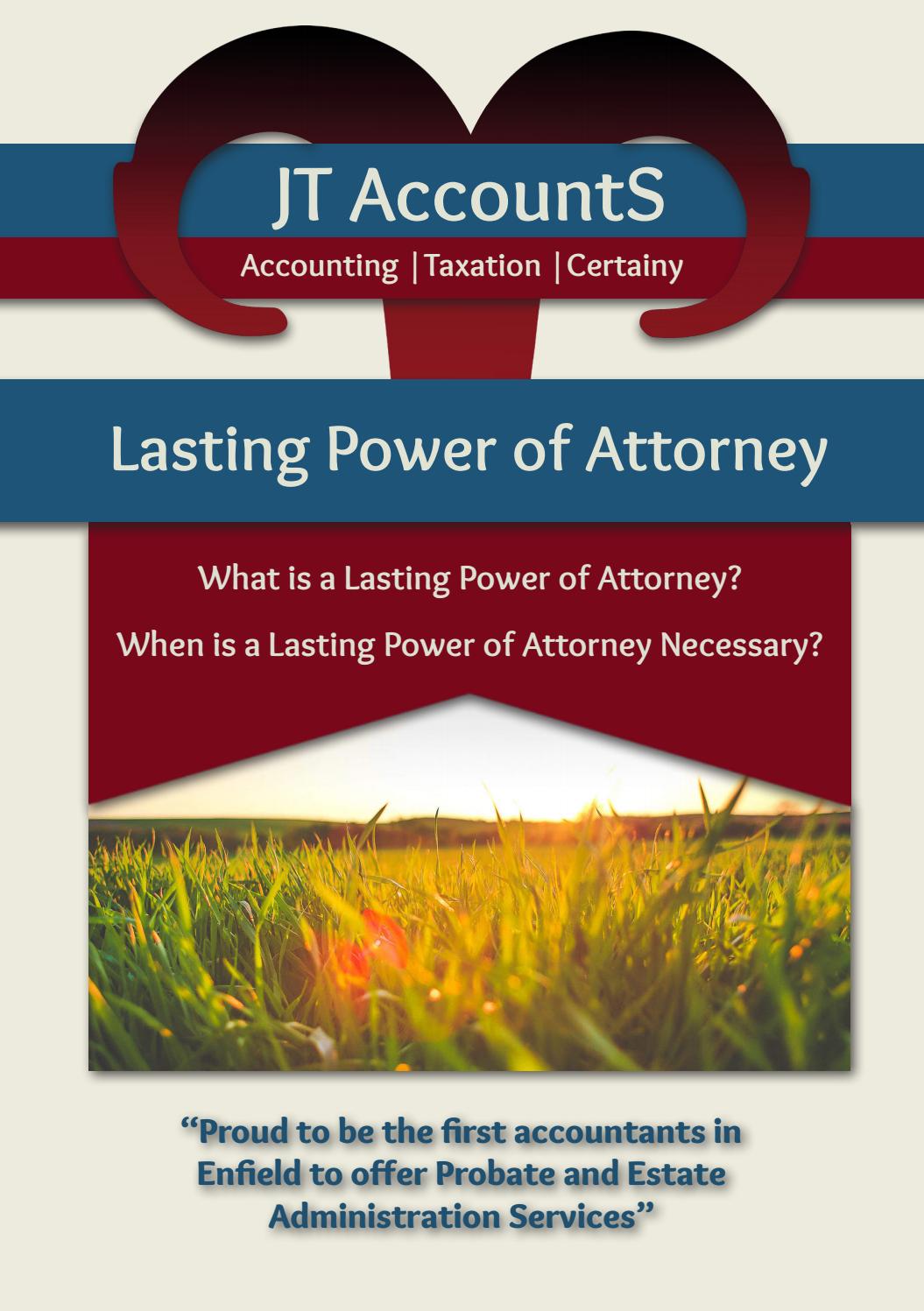 JT AccountS® Lasting Power of Attorney Booklet by JT AccountS® Issuu