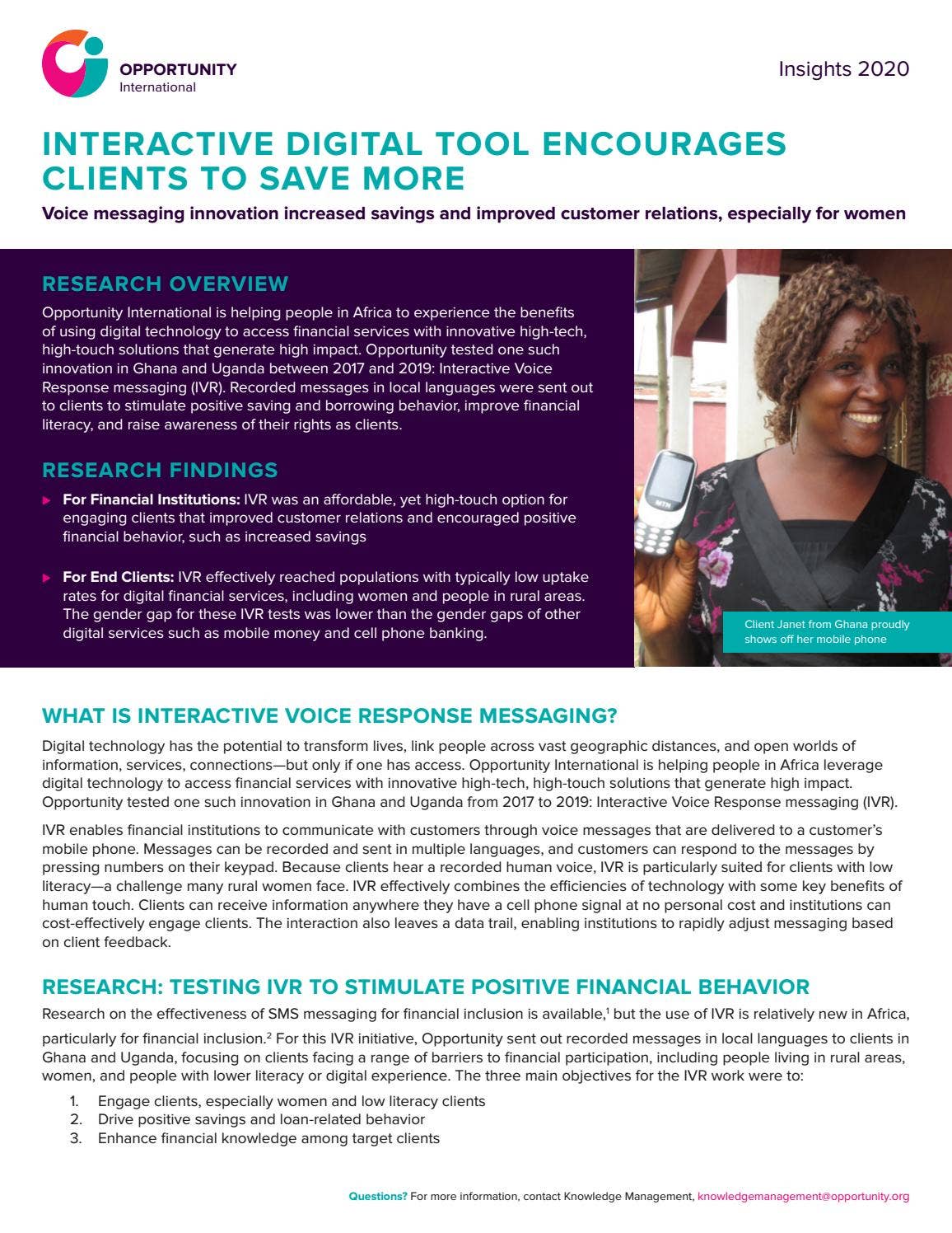 Inter@ctive Digital Tool KM Insight - Interactive Digital Tool Encourages Clients to Save More ...
