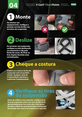 MSA Safety - Guia 德文 Inspeção para Capacetes 德文 Segurança - V-Gard Check Points 第 4 页