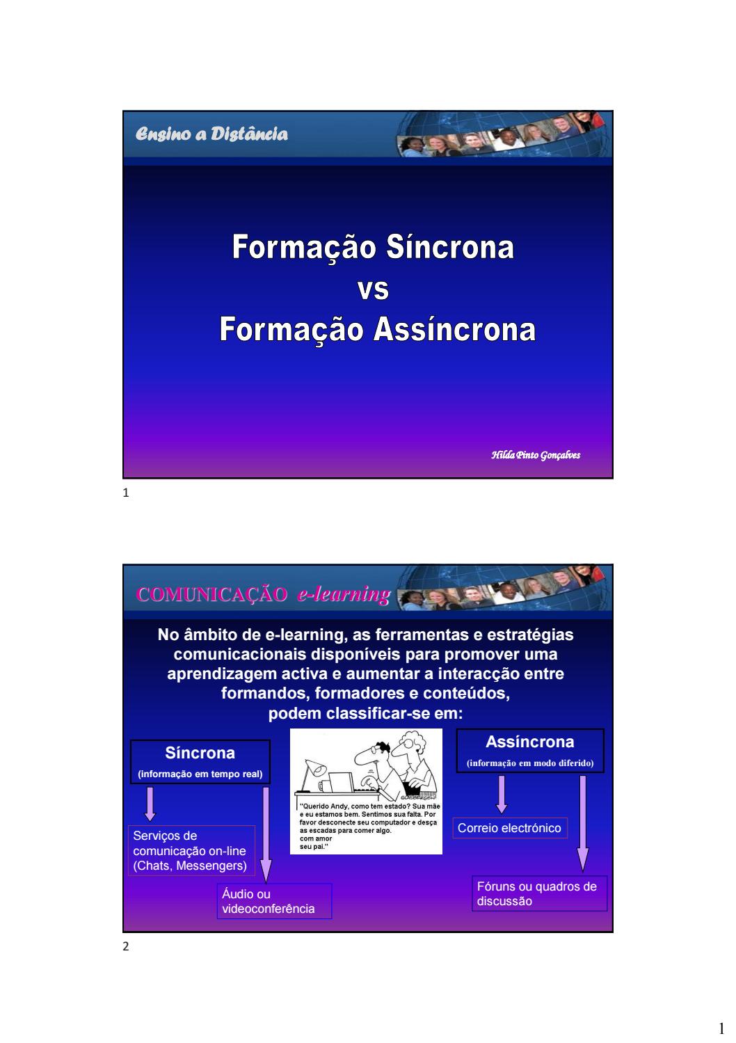 Formação Síncrona vs Formação Assíncrona by Hilda Pinto - Issuu