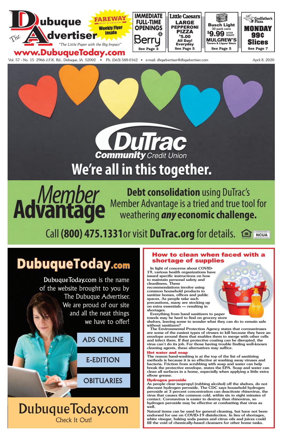 The Dubuque Advertiser April 8, 2020 by The Dubuque Advertiser - Issuu