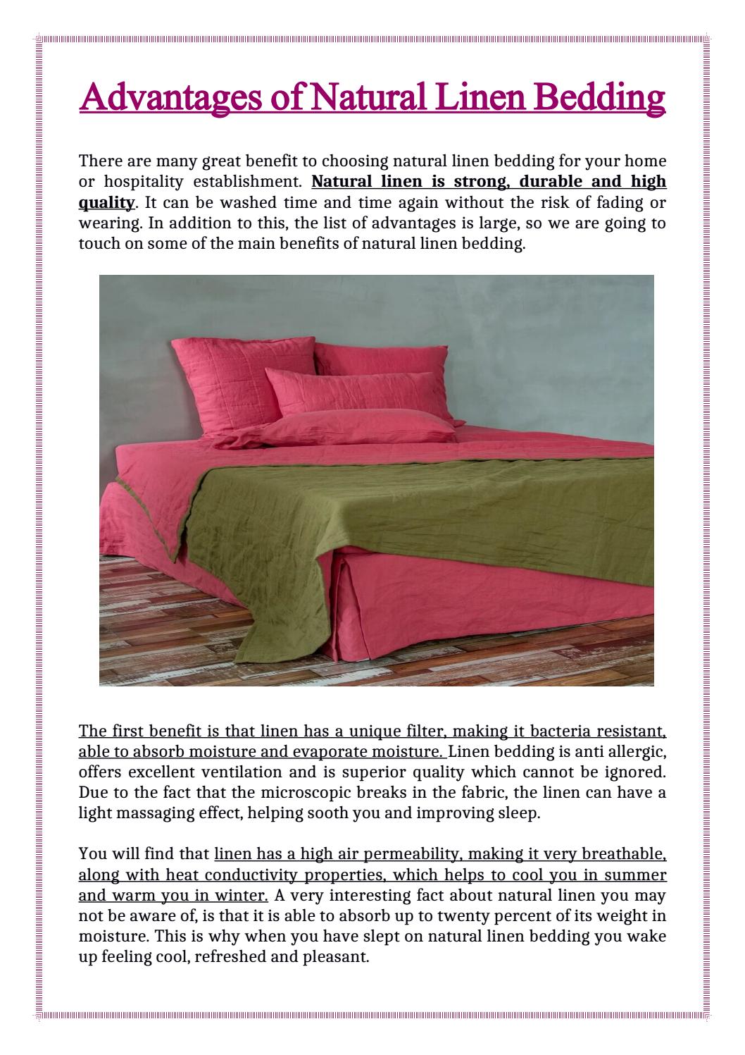 Advantages of Natural Linen Bedding by LINENSHED Issuu