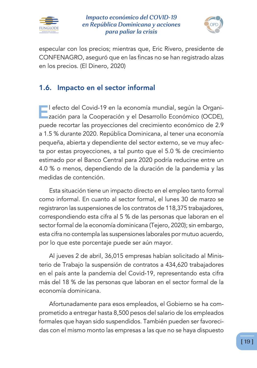 Análisis del impacto económico del COVID-19 en República Dominicana y ...