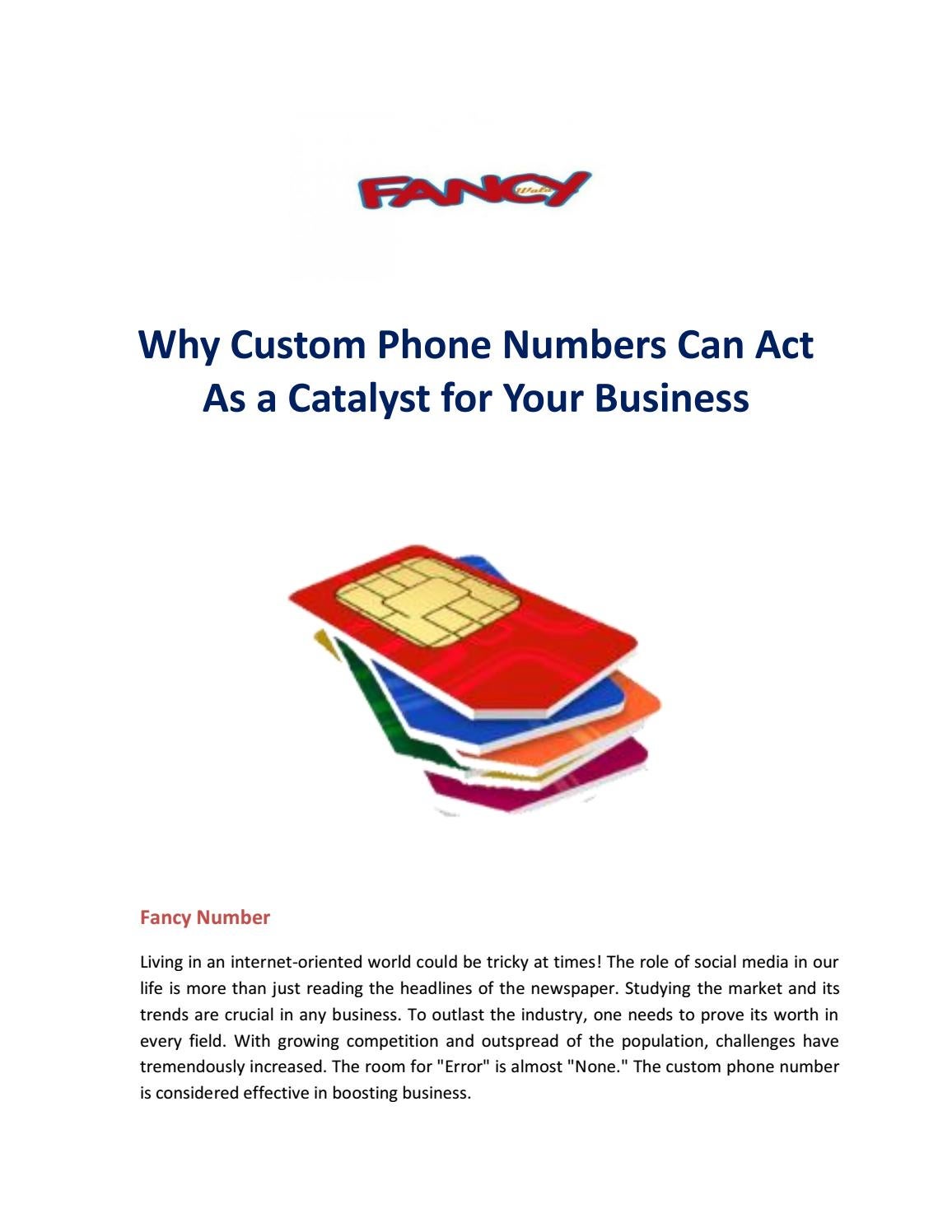 Why Custom Phone Numbers Can Act As a Catalyst for Your Business by