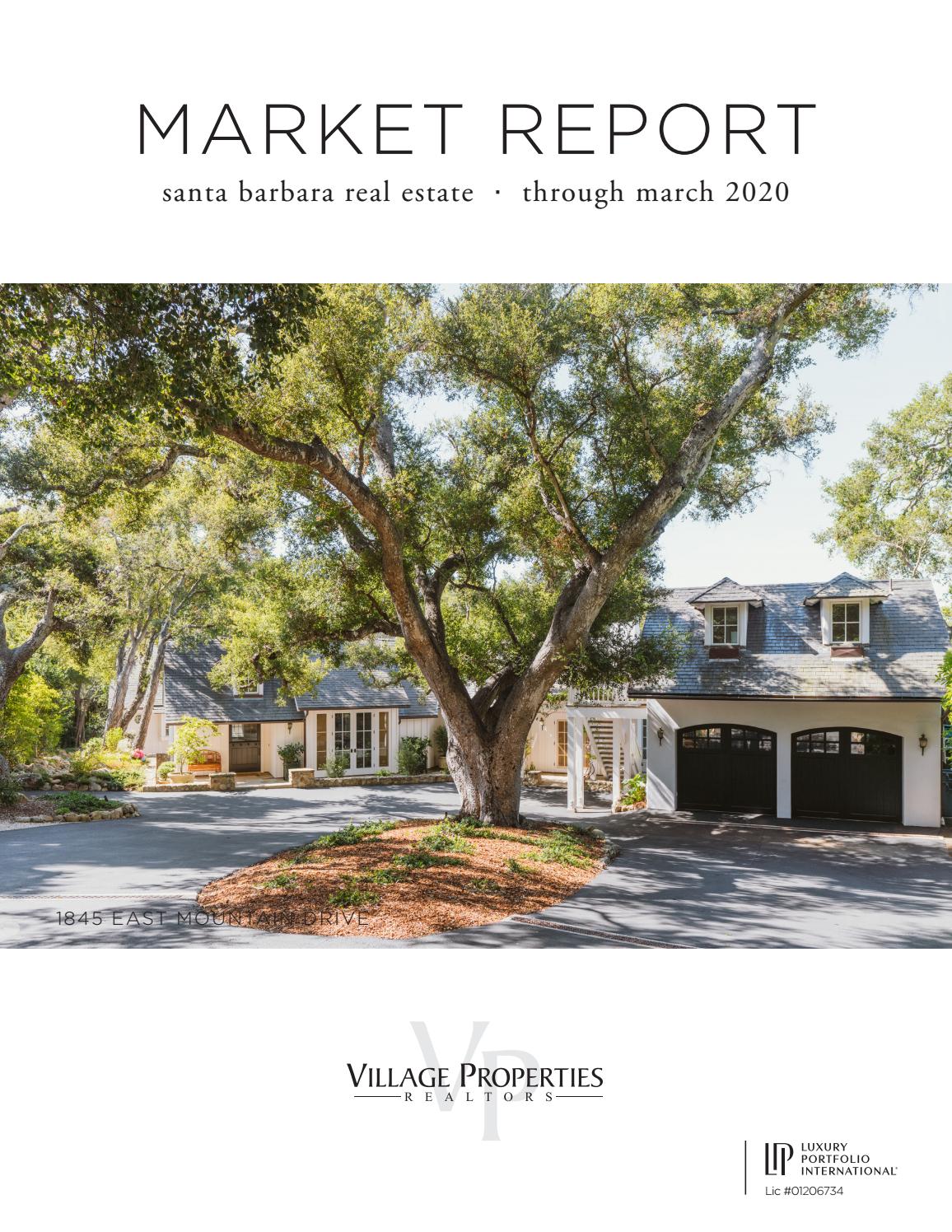 Santa Barbara Real Estate Report through March 2020 Village