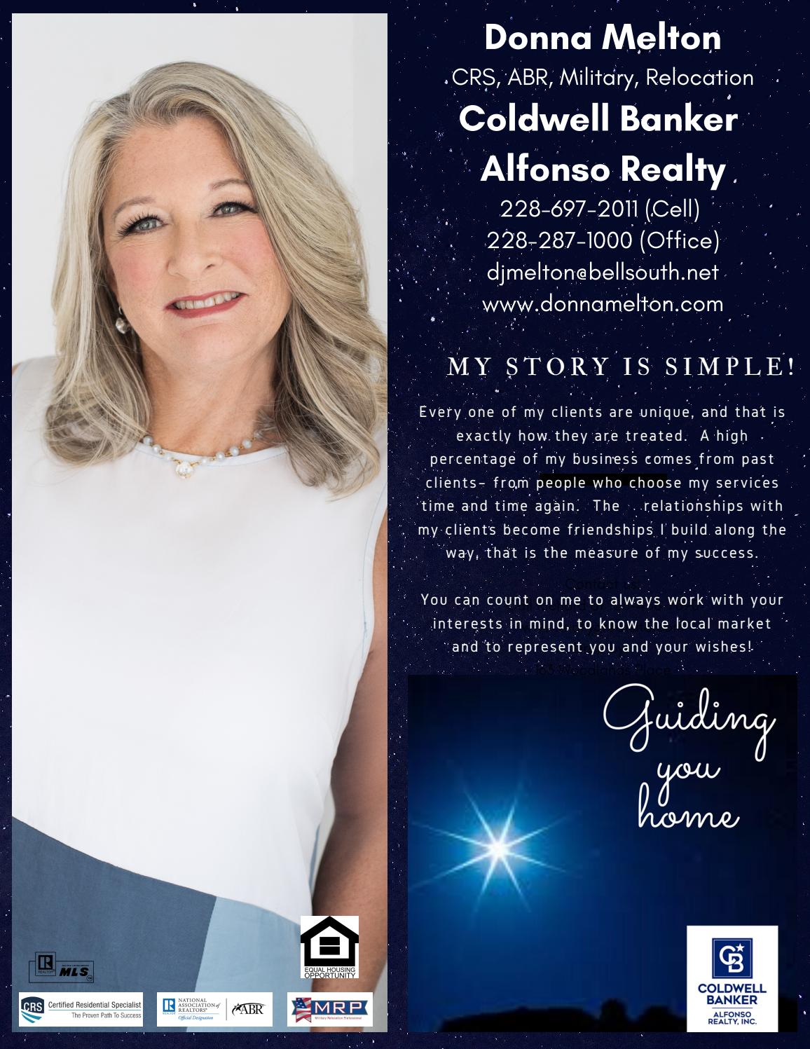 Donna Melton Marketing Presentation by Coldwell Banker Alfonso Realty