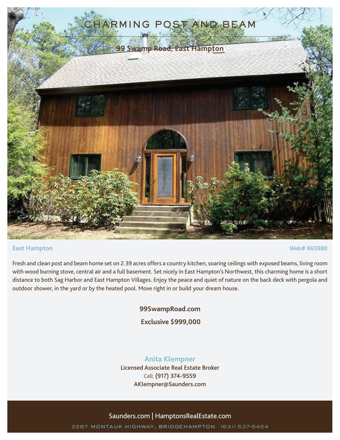 99 Swamp Road, East Hampton by Saunders & Associates Issuu