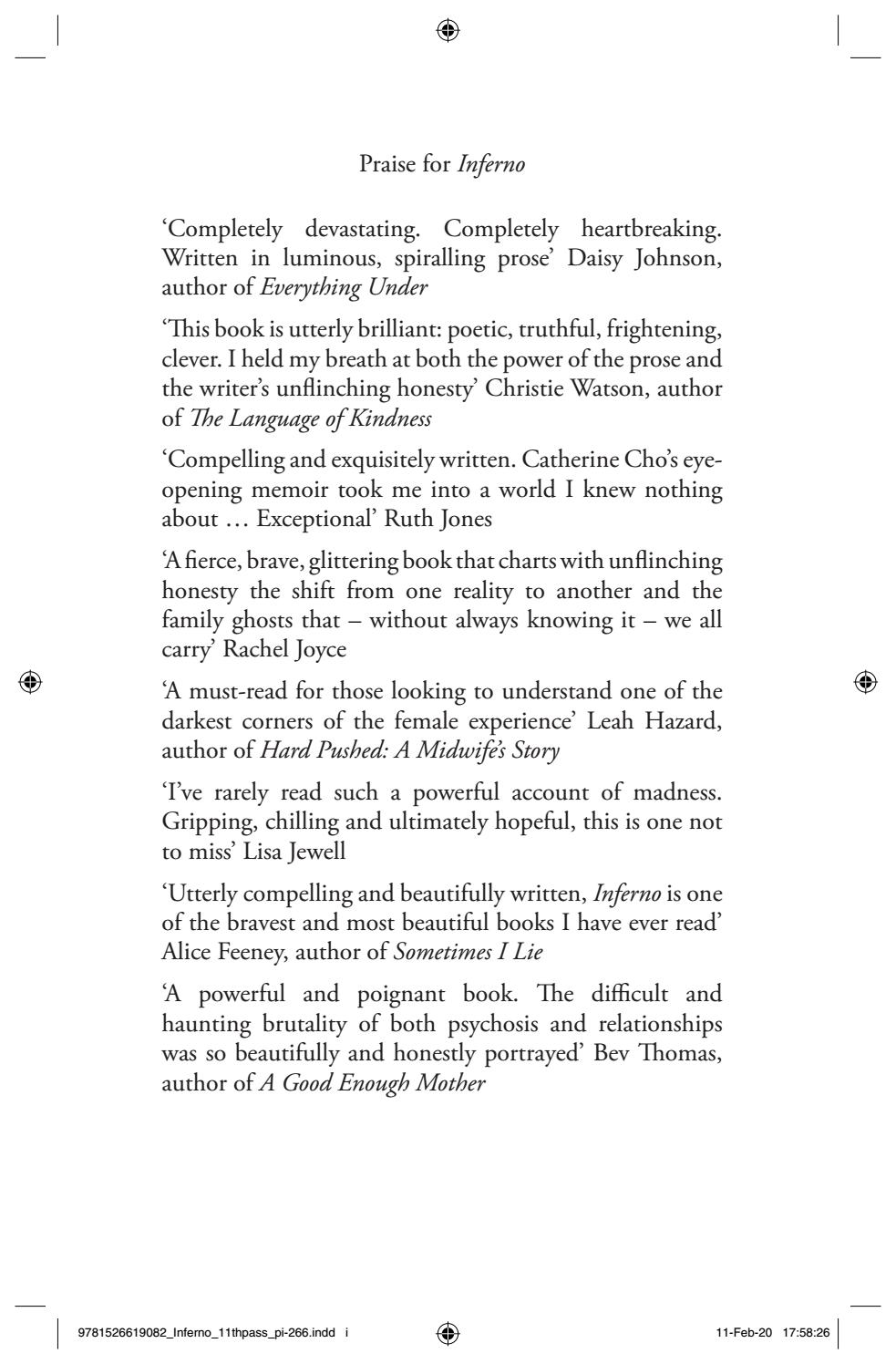 Inferno A Memoir by Catherine Cho EXTRACT by Bloomsbury Publishing Issuu