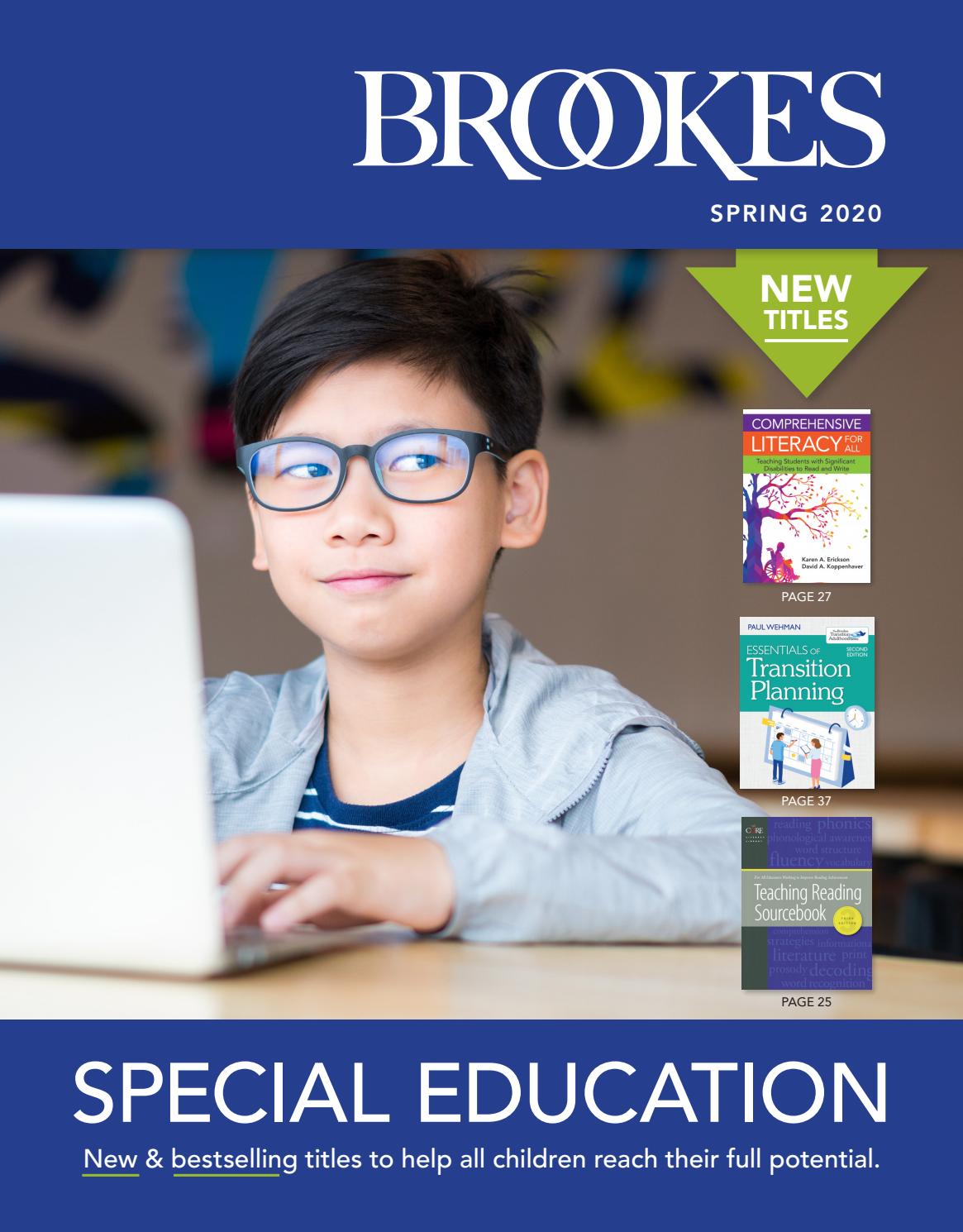 Brookes Publishing Special Education Spring 2020 by Brookes