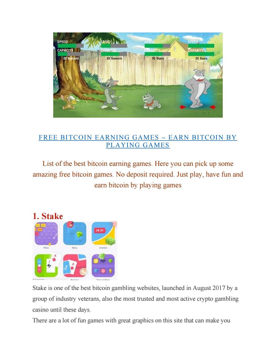 Free Bitcoin Earning Games by Free Bitcoin Sites - Issuu