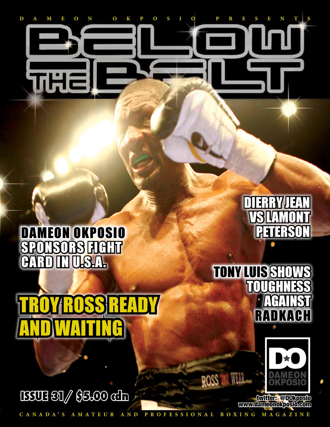 Below the Belt Boxing Magazine Issue 31 by Dameon Okposio Issuu