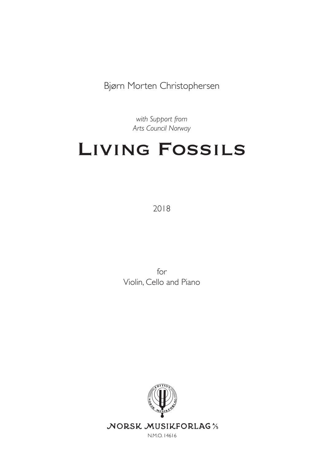 No Living Fossils By Musikkforlagene Issuu