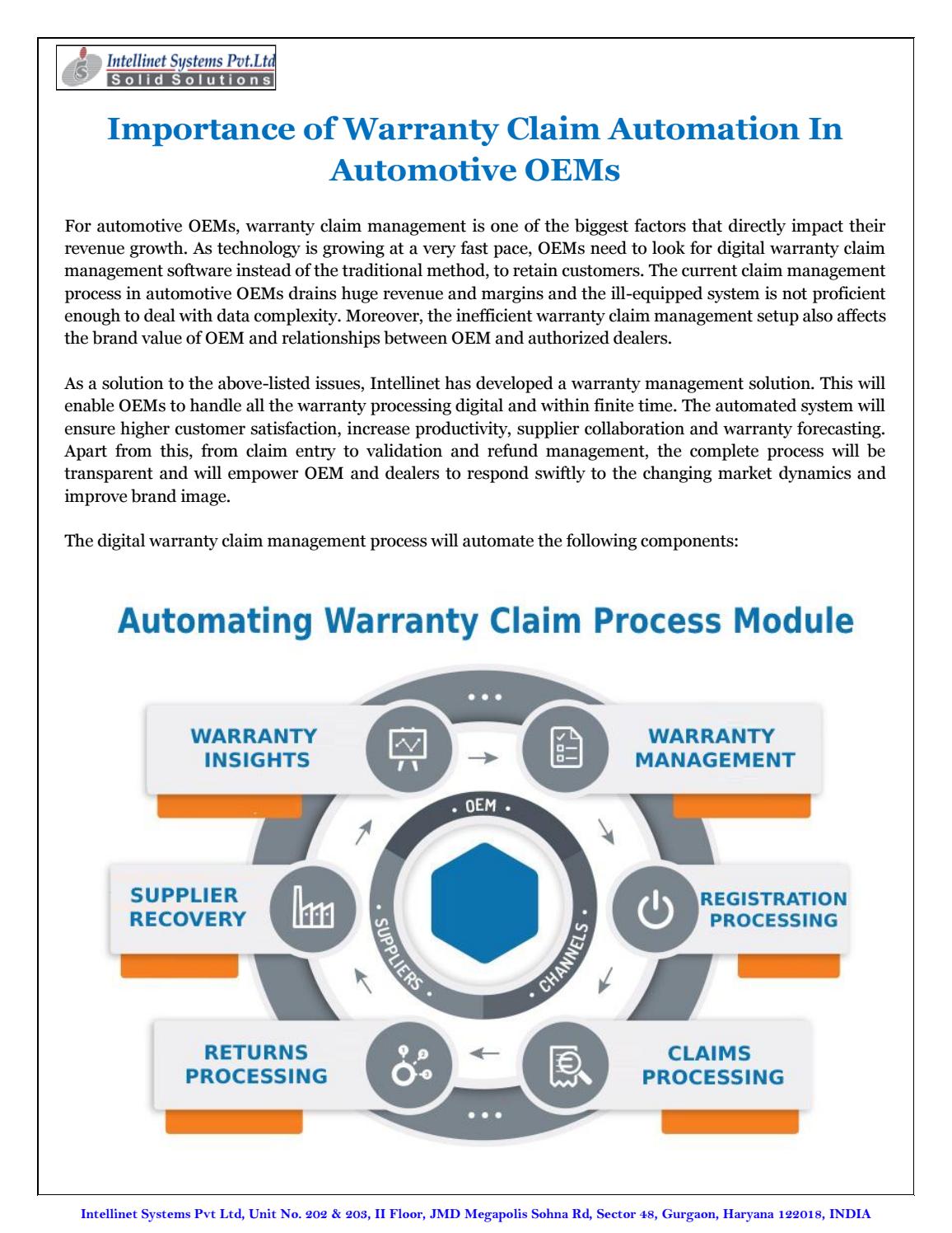 Importance of Warranty Claim Automation In Automotive OEMs by