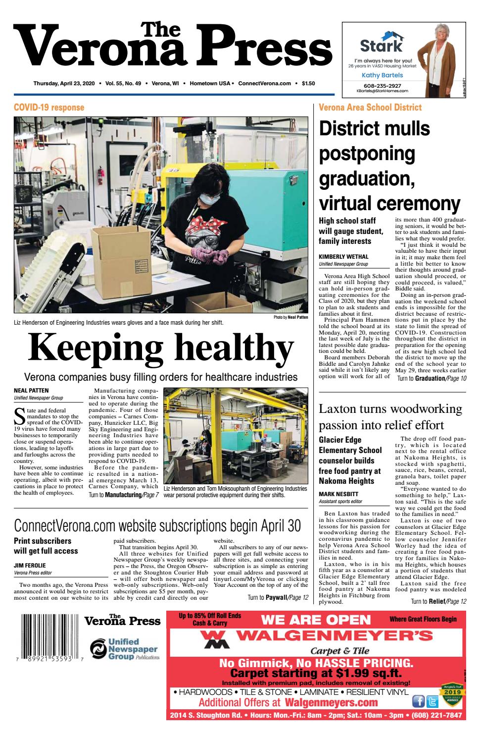 4/23/2020 Verona Press by Woodward Community Media Issuu