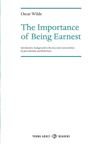 THE IMPORTANCE OF BEING EARNEST by ELI Publishing - Issuu