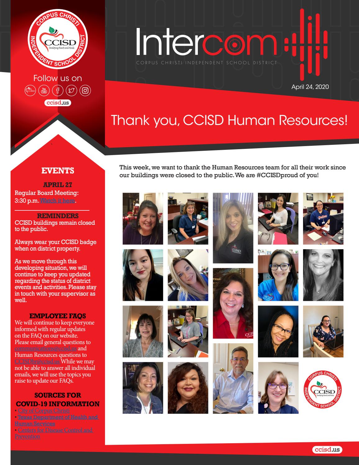 CCISD April 24 2020 Intercom Issue By Corpus Christi ISD Issuu