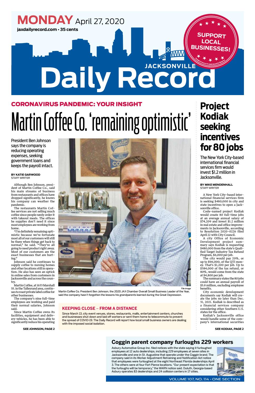 Jacksonville Daily Record 4/27/20 by Daily Record & Observer LLC Issuu