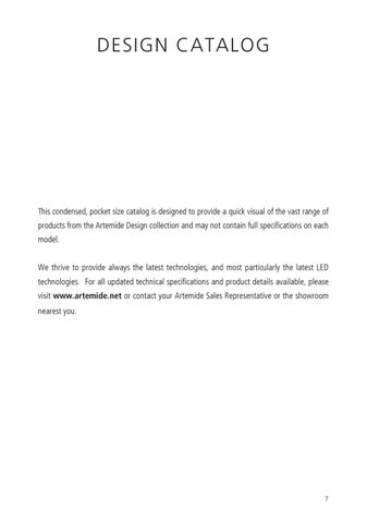 Artemide Design 灯饰目录 2018-19 第 7 页