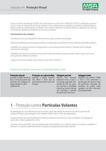 MSA | Proteção Visual 第 3 页