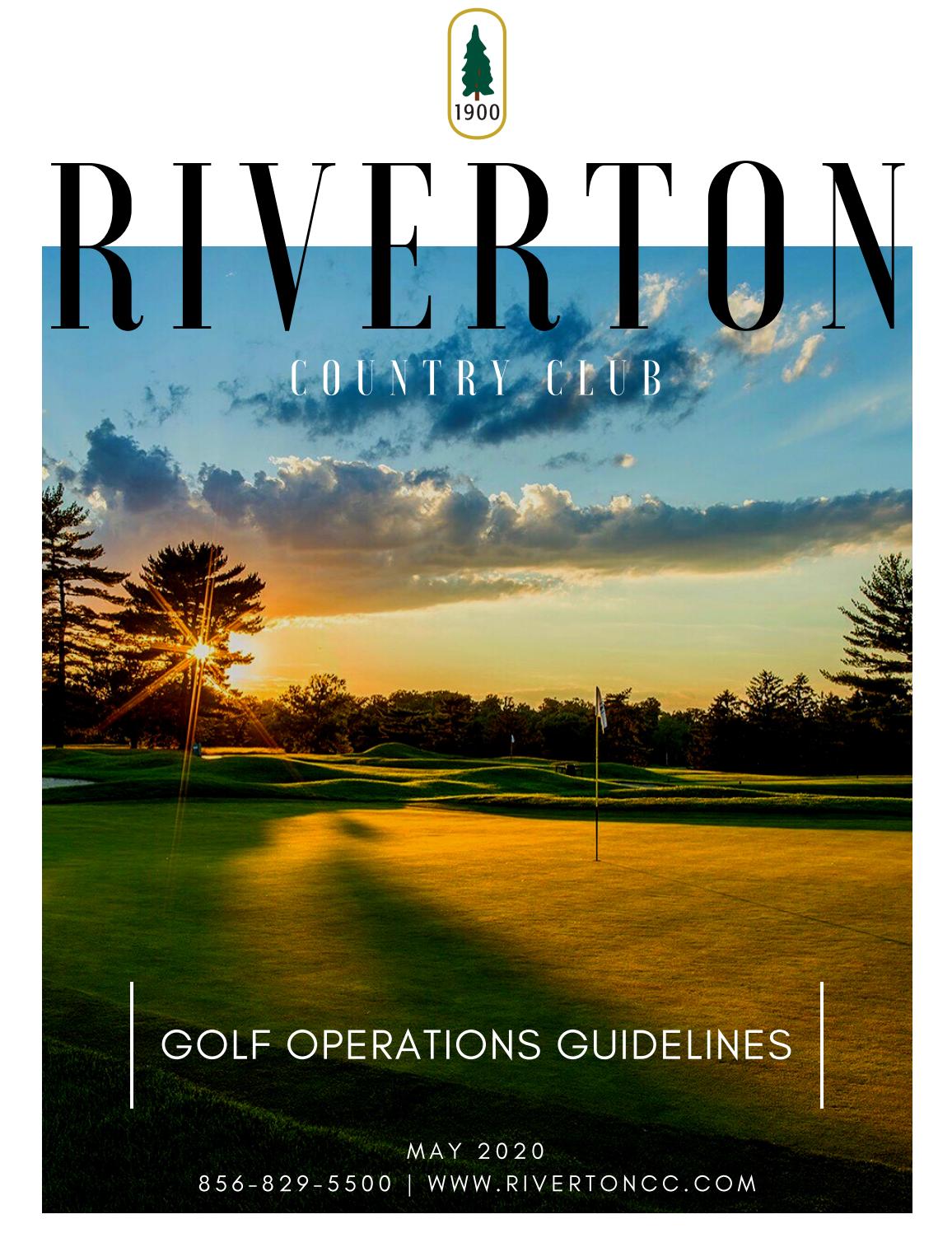 Golf Operations Guidelines Playbook Riverton Country Club by rcc1900 Issuu