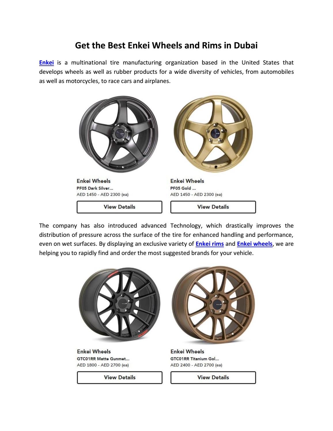 Get the Best Enkei Wheels and Rims in Dubai by Smith007 Issuu