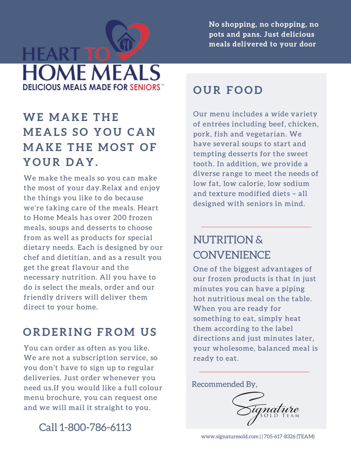 Heart to Home Meals for Seniors by Signature Sold Team Issuu