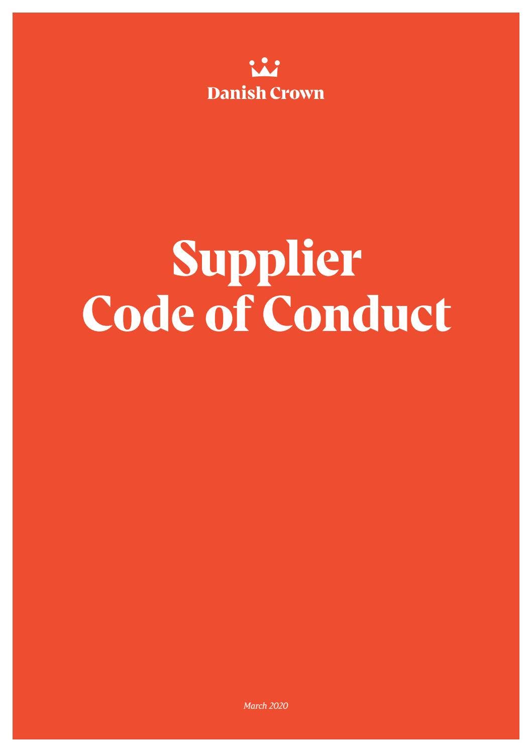 Danish Crown Supplier Code of Conduct by Danish Crown - Issuu