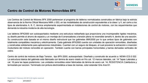Presentación Tableros SUMMAA ENERGIA 2020 第 9 页