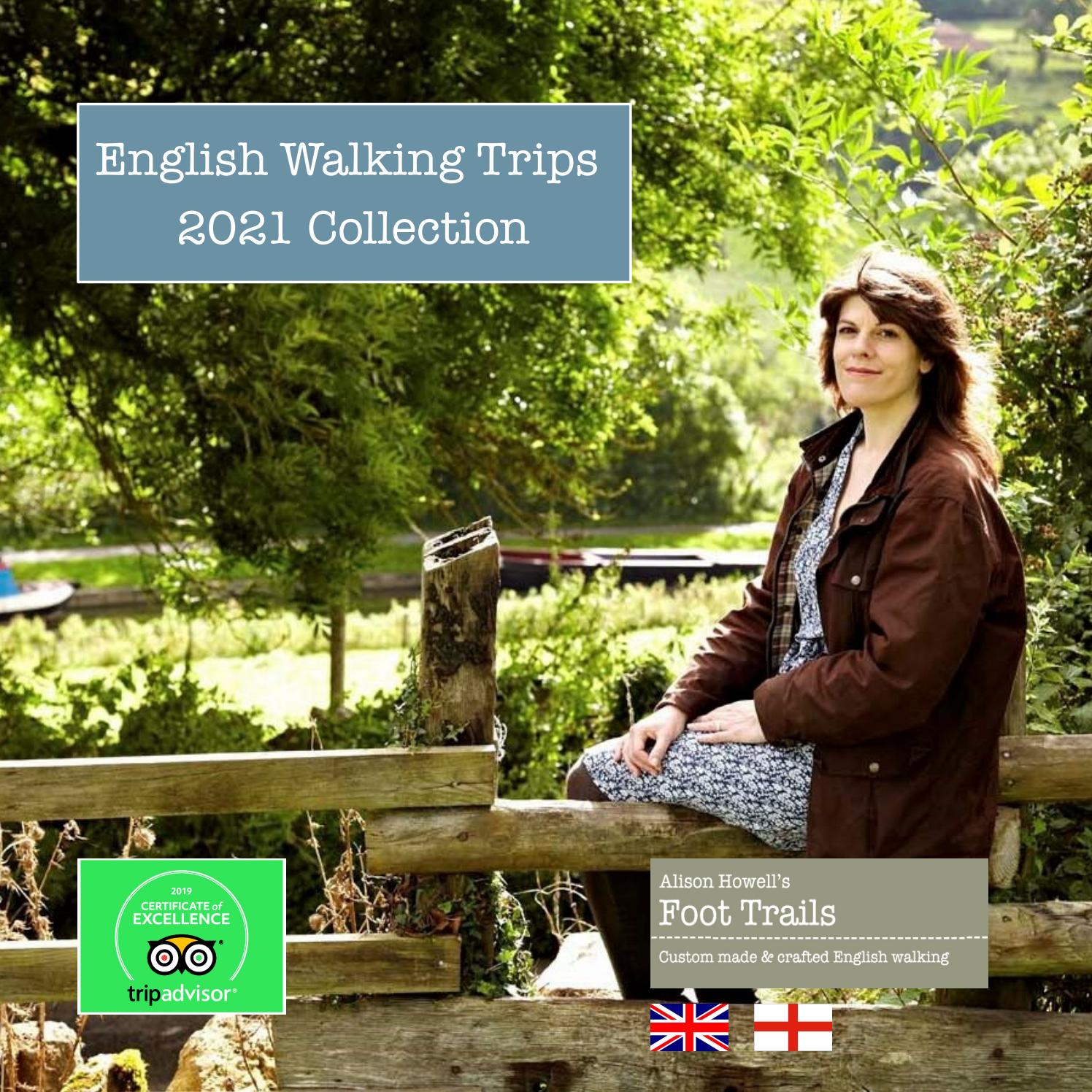 Walking Trips in England Foot Trails 2021 Collection by Foot Trails