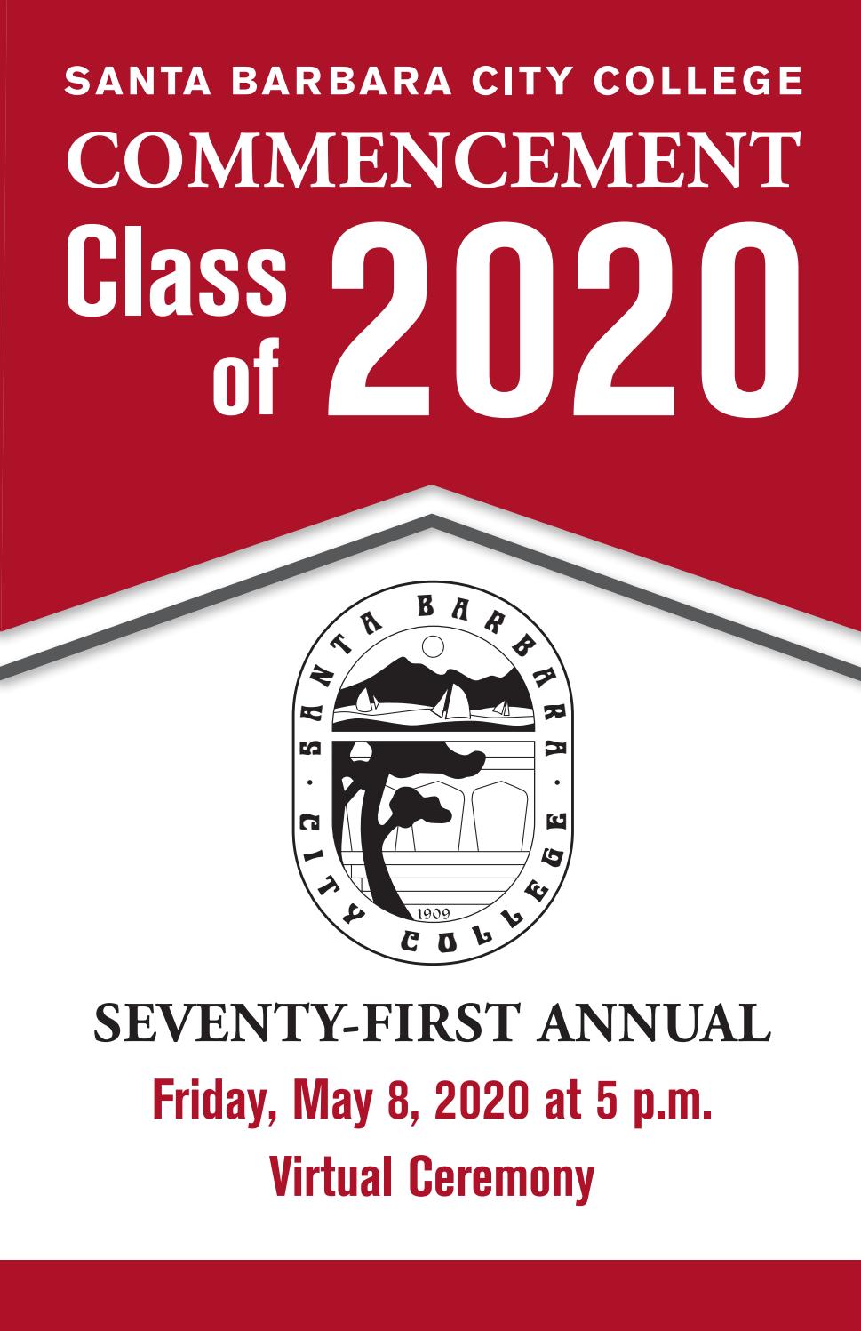 Commencement 2020 by Santa Barbara City College Issuu
