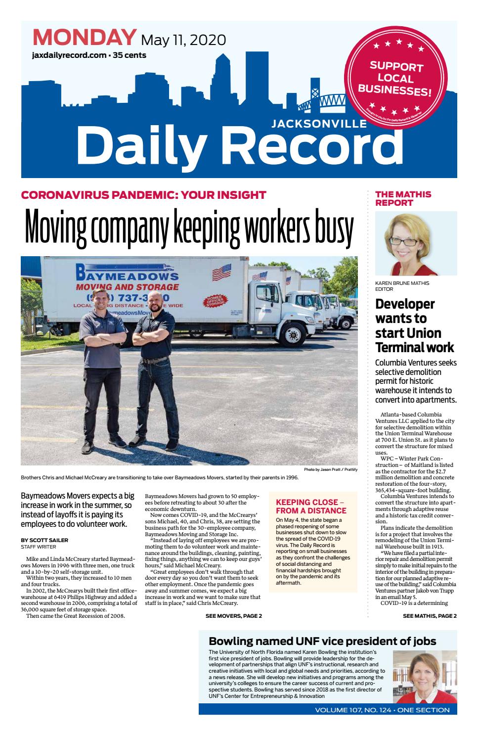 Jacksonville Daily Record 5 11 20 By Daily Record Observer Llc Issuu