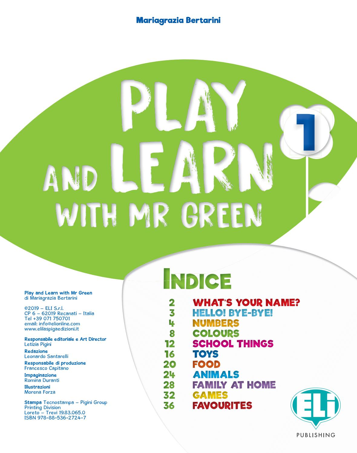 Play and learn with mr green by ELI Publishing - Issuu