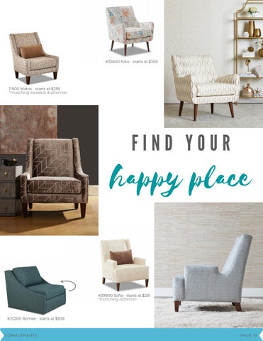Meridien Marketing 家具目录 · Klaussner Quick-Upholstery 指南 第 15 页