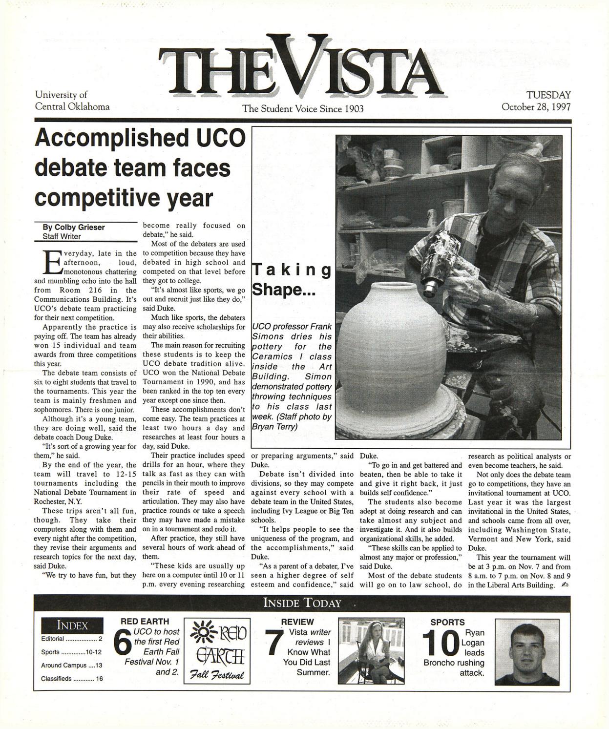 The Vista Oct. 28, 1997 by The Vista - Issuu