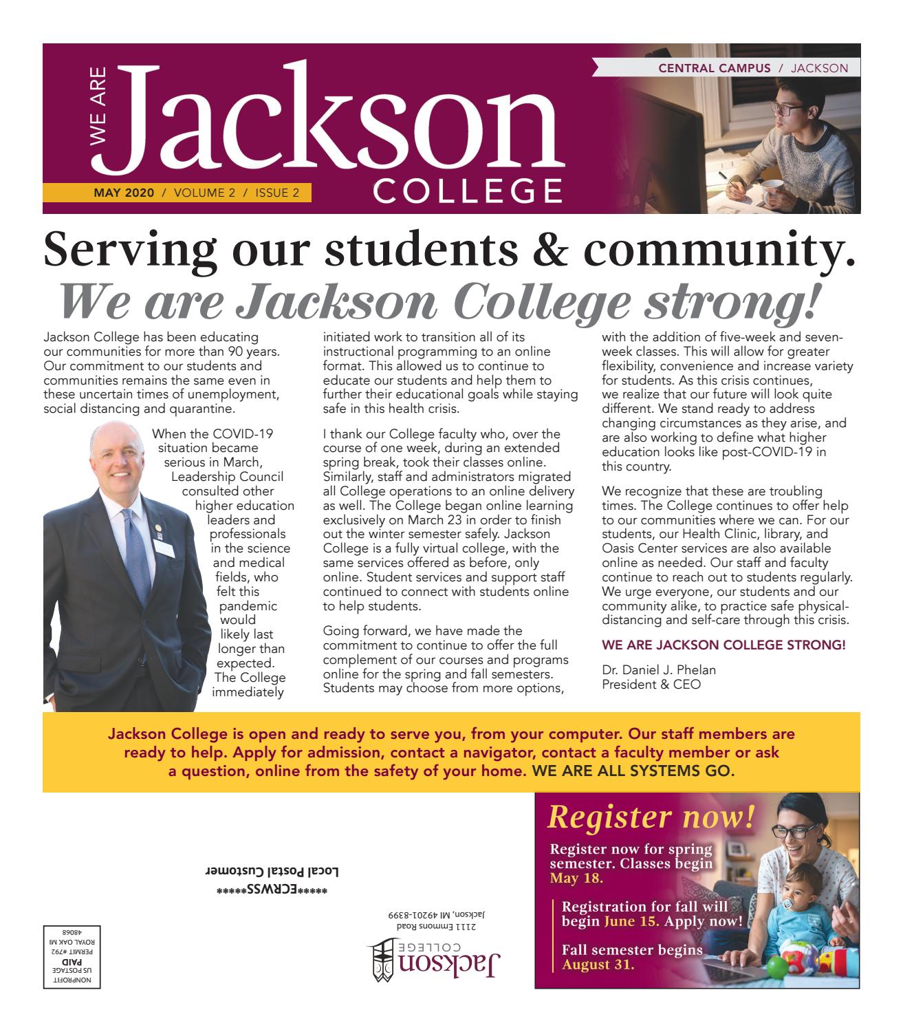 We Are Jackson College April 2020 by Jackson College Issuu