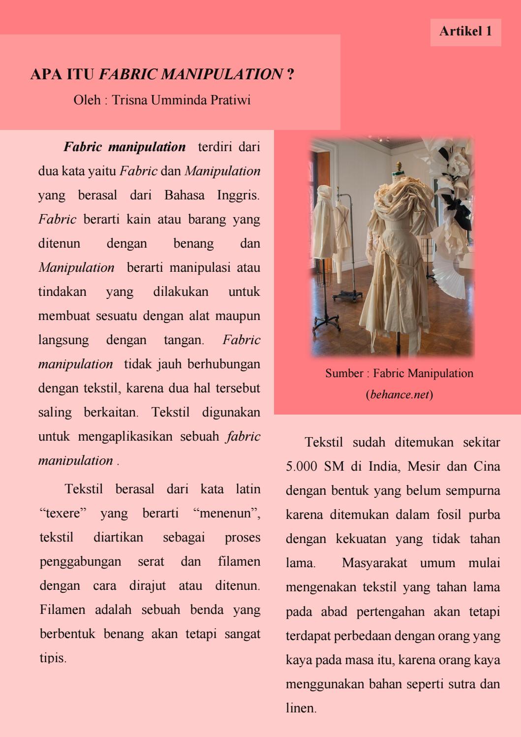 Vol 4 Edisi 10 Fabric Manipulation Vebuka Com