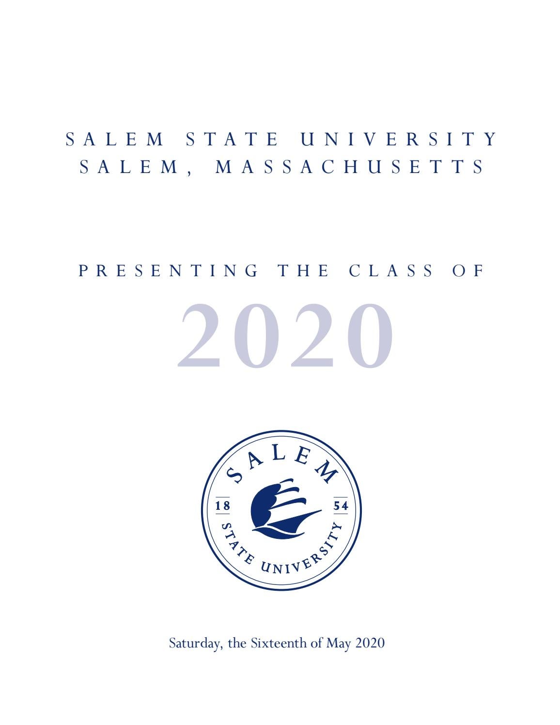 Salem State University Class of 2020 by Salem State University Issuu