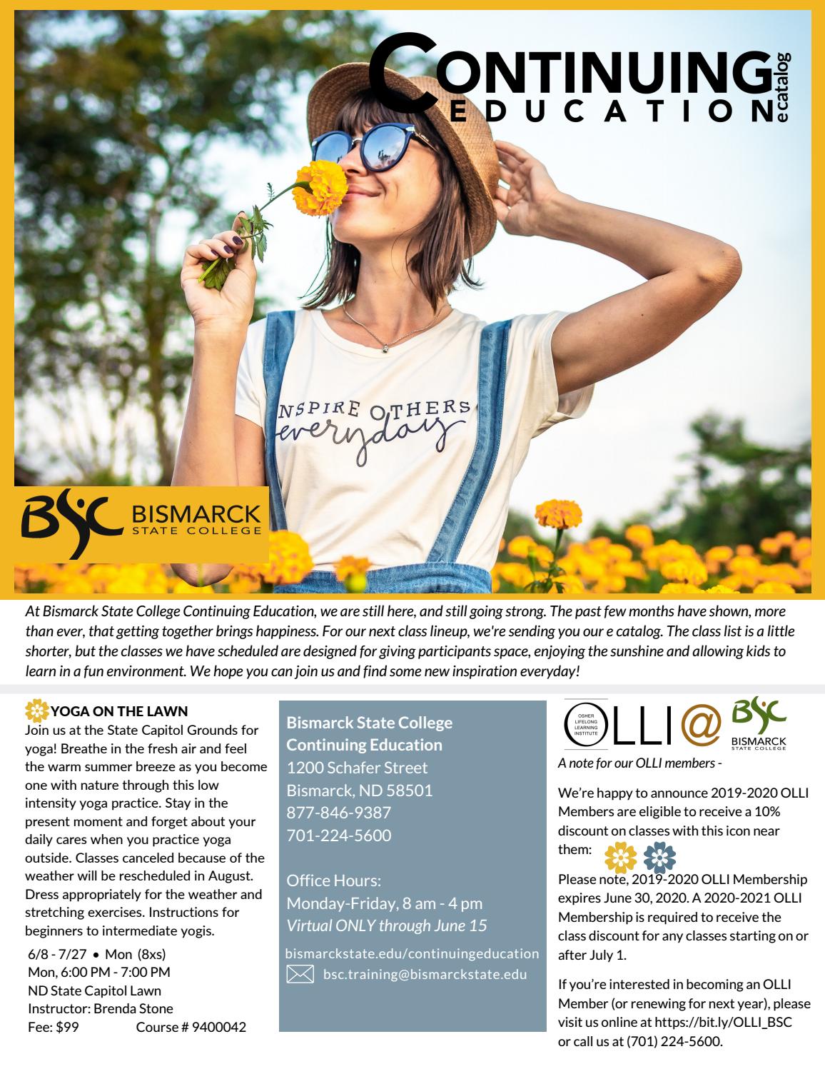 Continuing Ed Summer 2020 Catalog by Bismarck State College Issuu