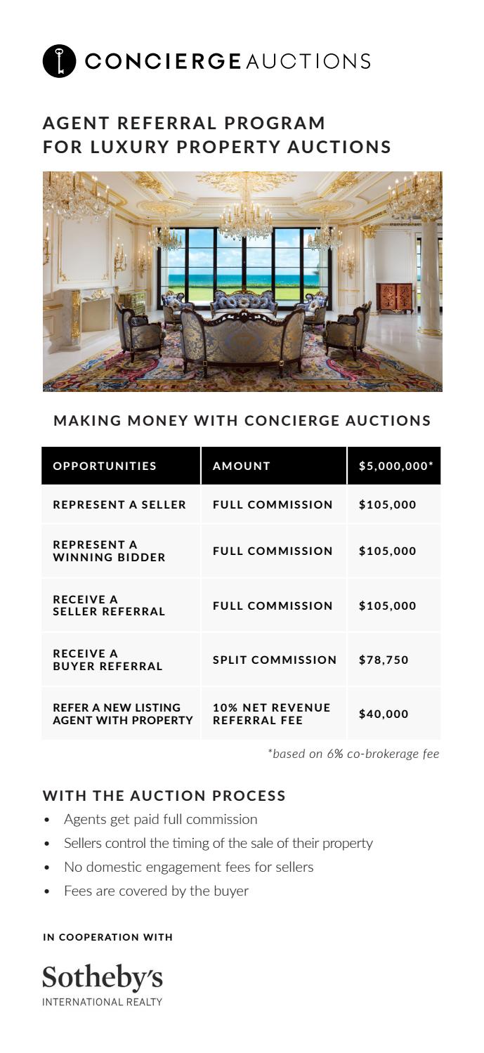 Commission Opportunities with Concierge Auctions (Sotheby's) by Sotheby