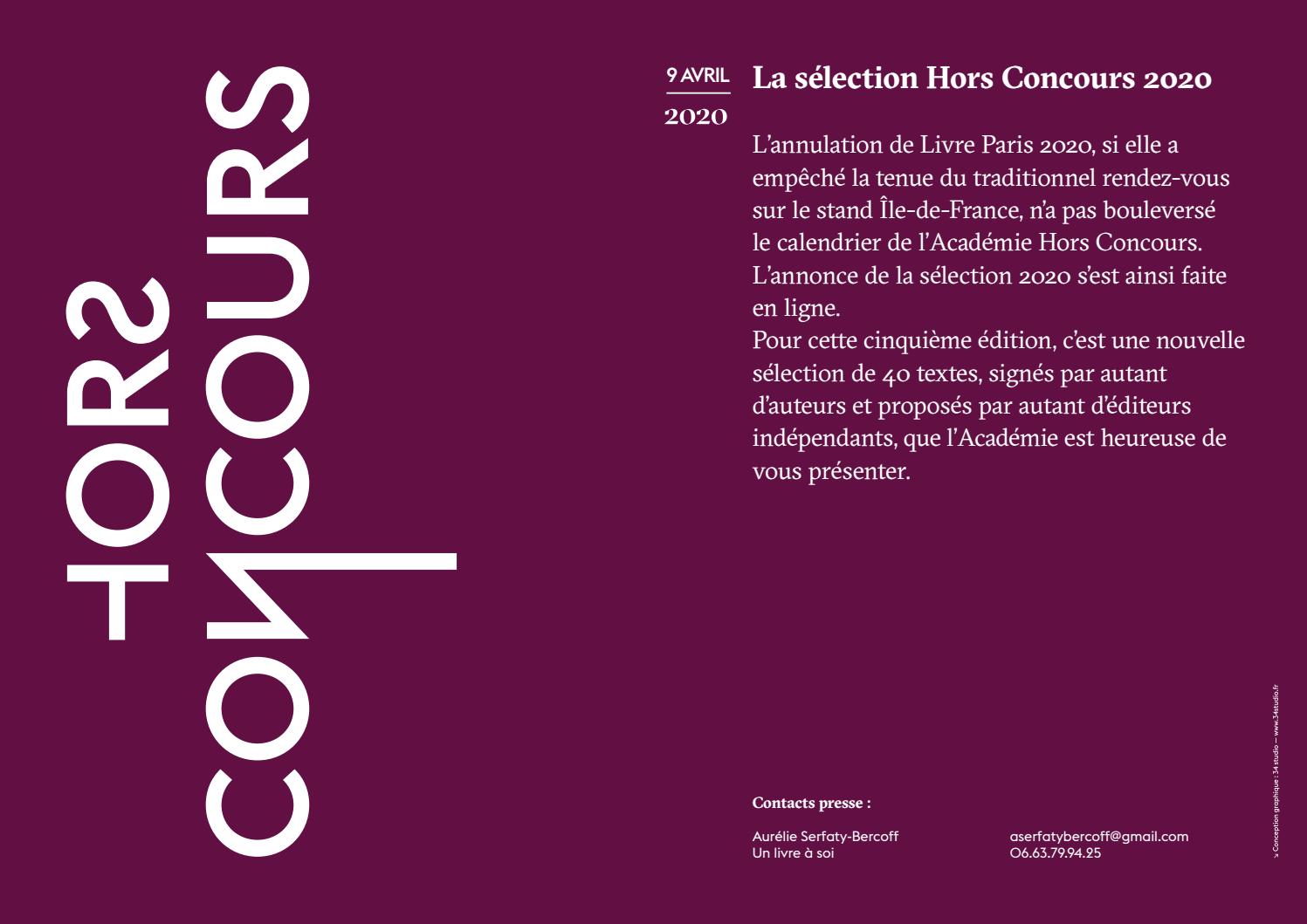 Prix Hors Concours La Selection By France Televisions Issuu