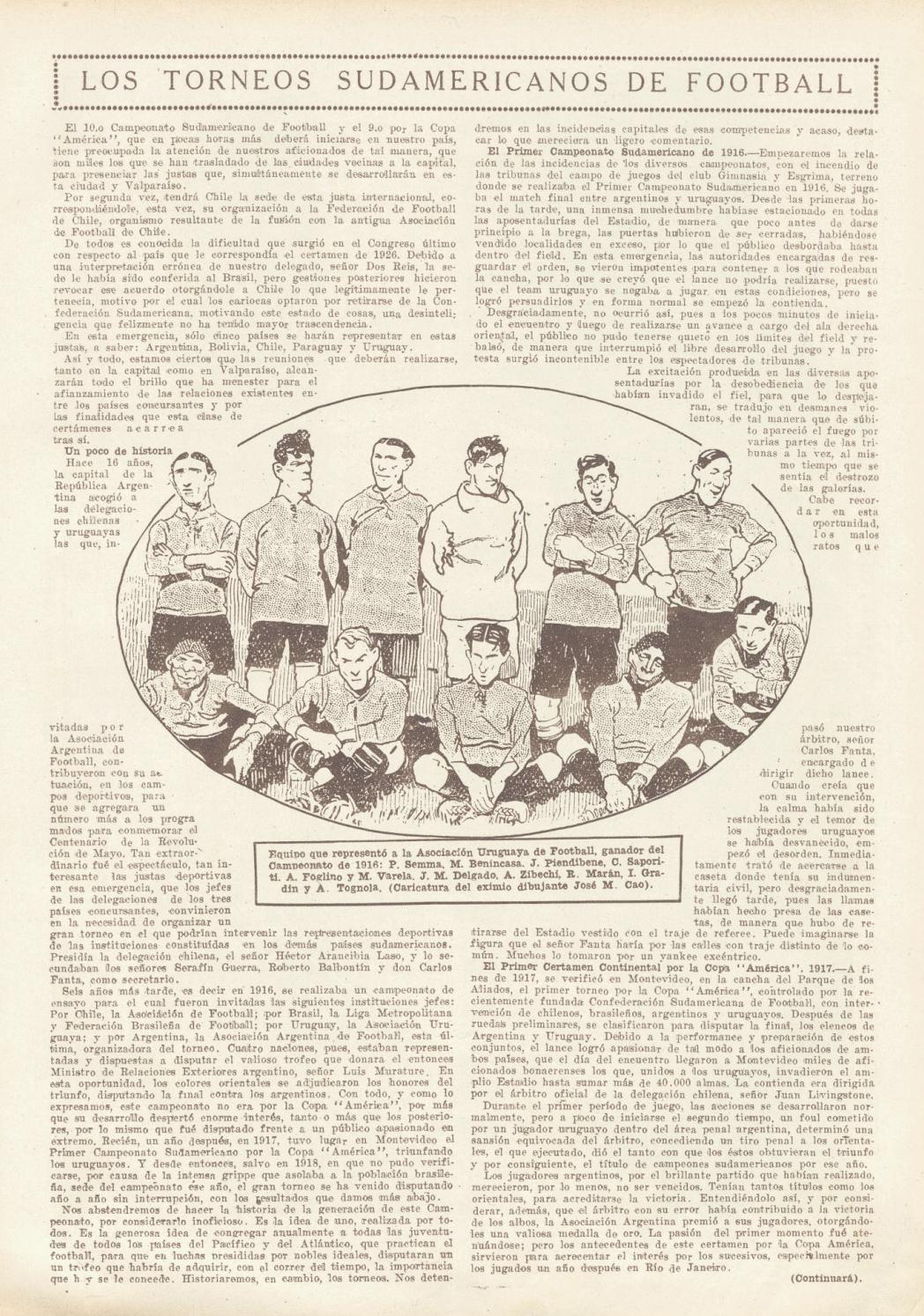 Los torneos sudamericanos de Football (1916 1925) by El AreA Issuu