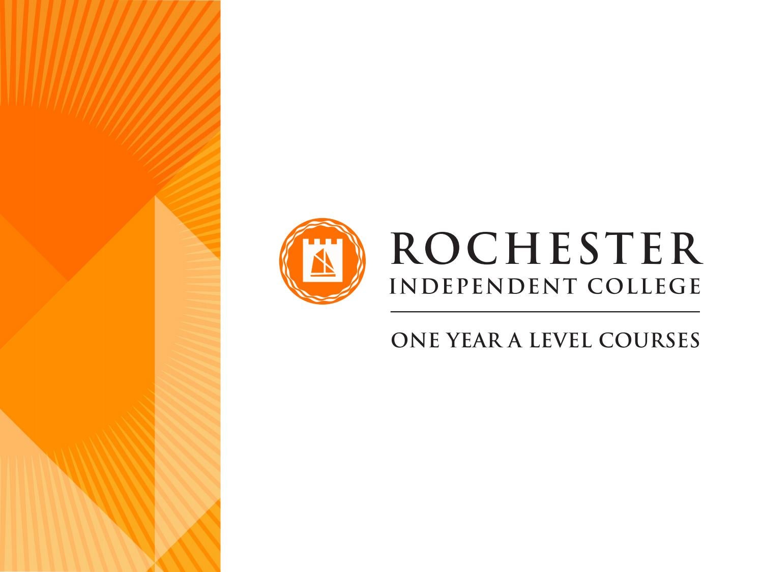 One Year A Level Courses by Rochester Independent College Issuu