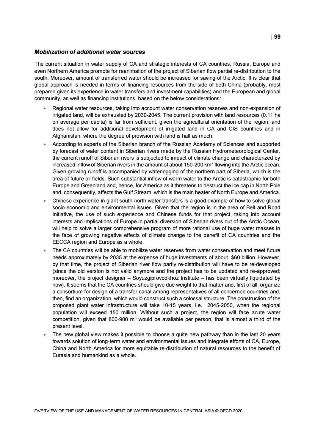 Overview of the use and management of water resources in Central Asia ...