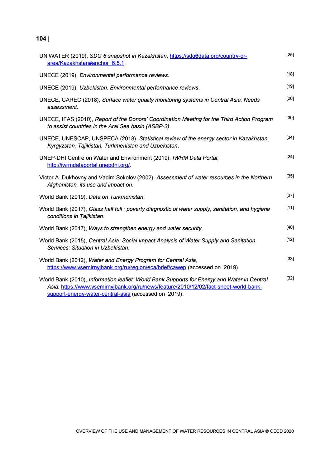 Overview of the use and management of water resources in Central Asia ...