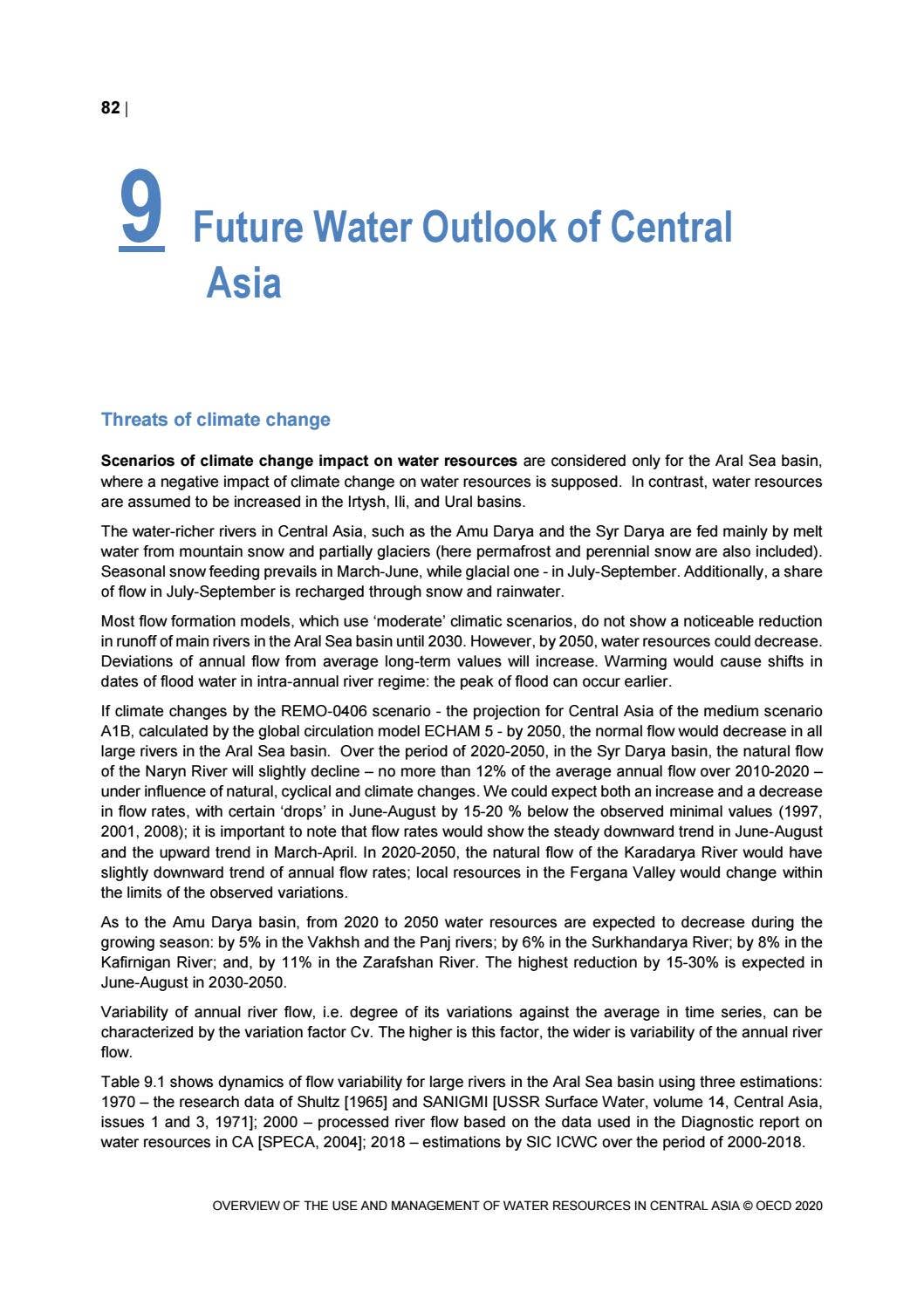 Overview of the use and management of water resources in Central Asia ...
