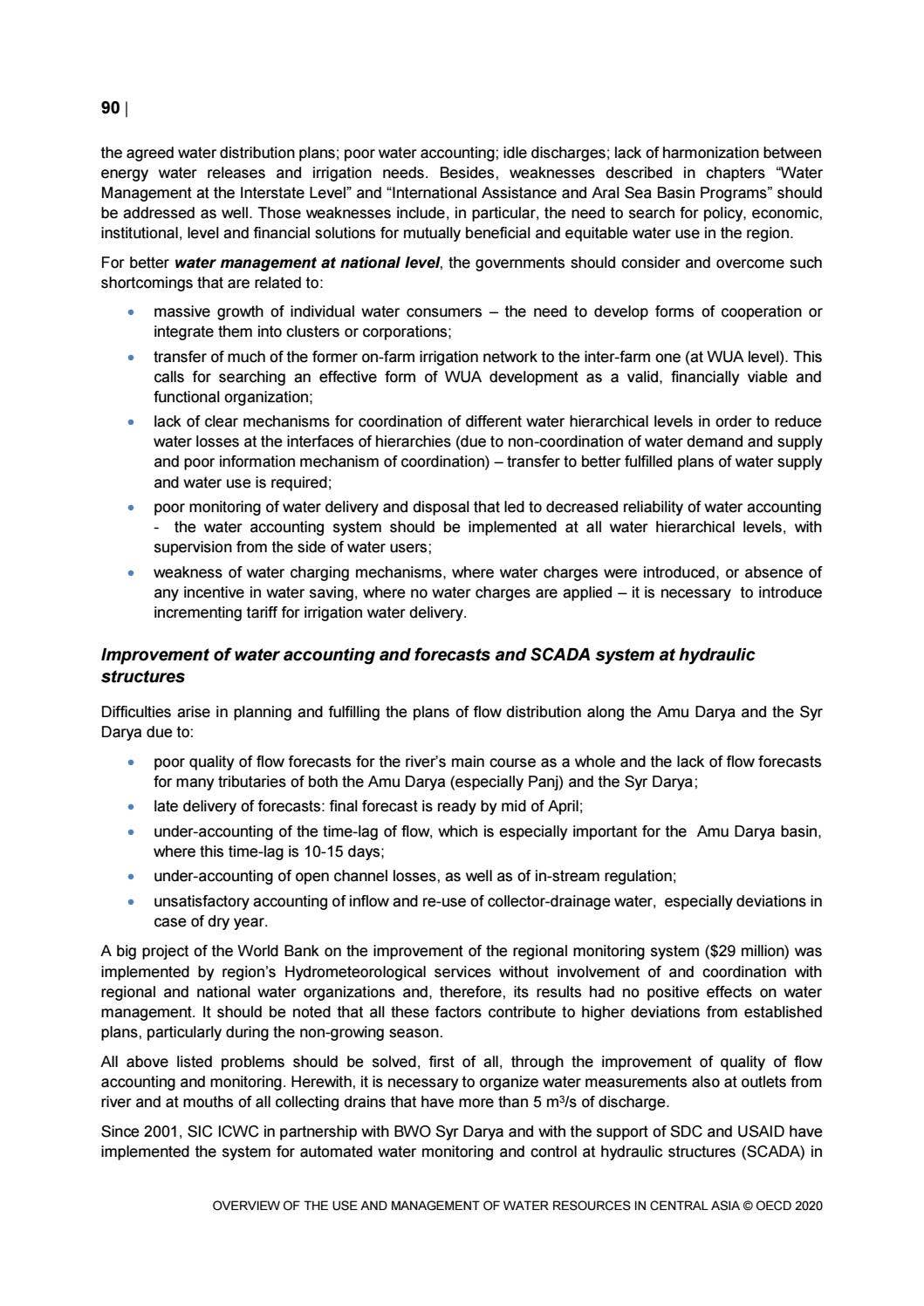 Overview of the use and management of water resources in Central Asia ...