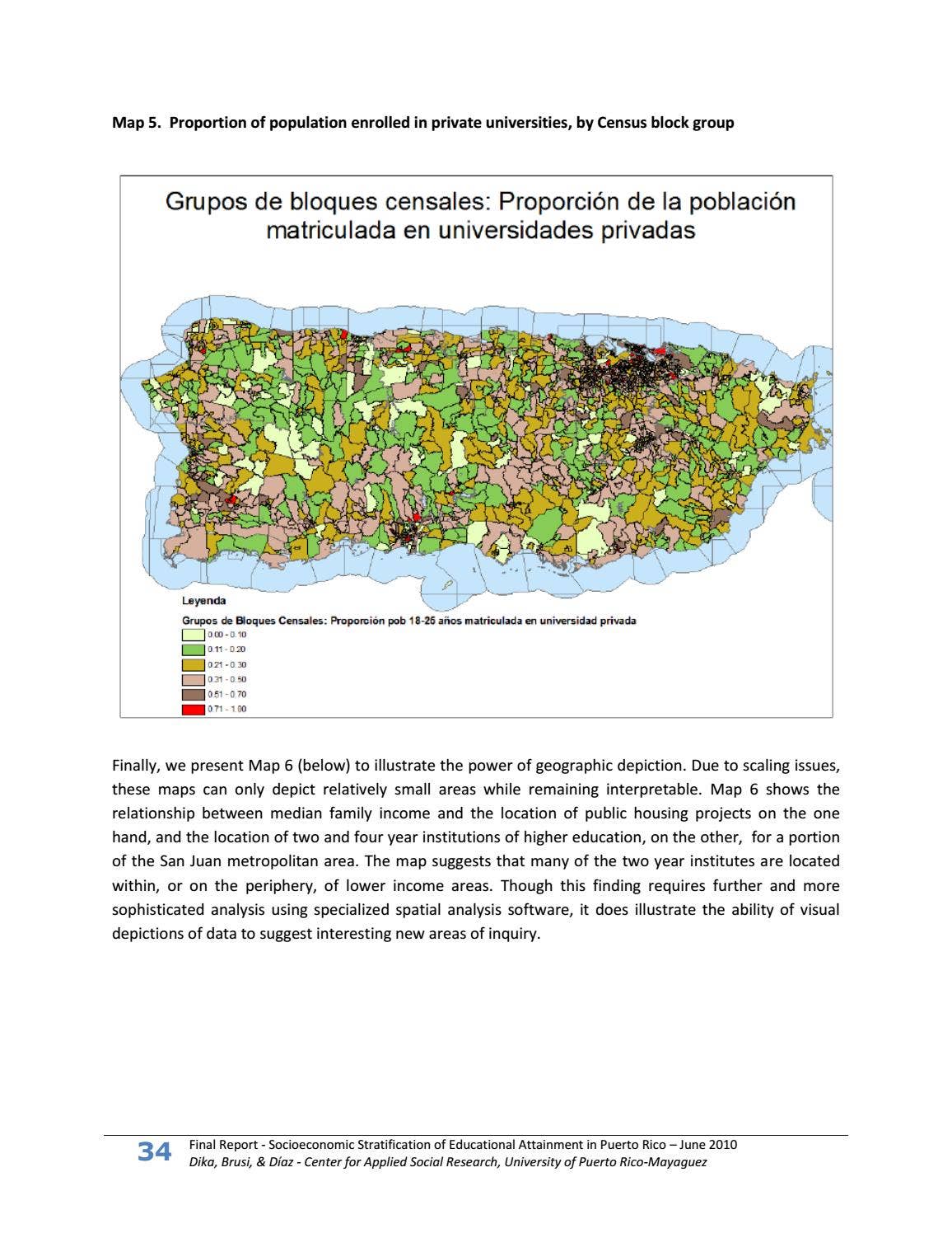Socioeconomic Stratification of Educational Attainment in Puerto Rico ...