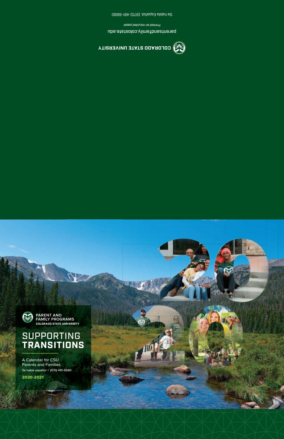 Colorado State University Fall 2021 Calendar Calendar Page