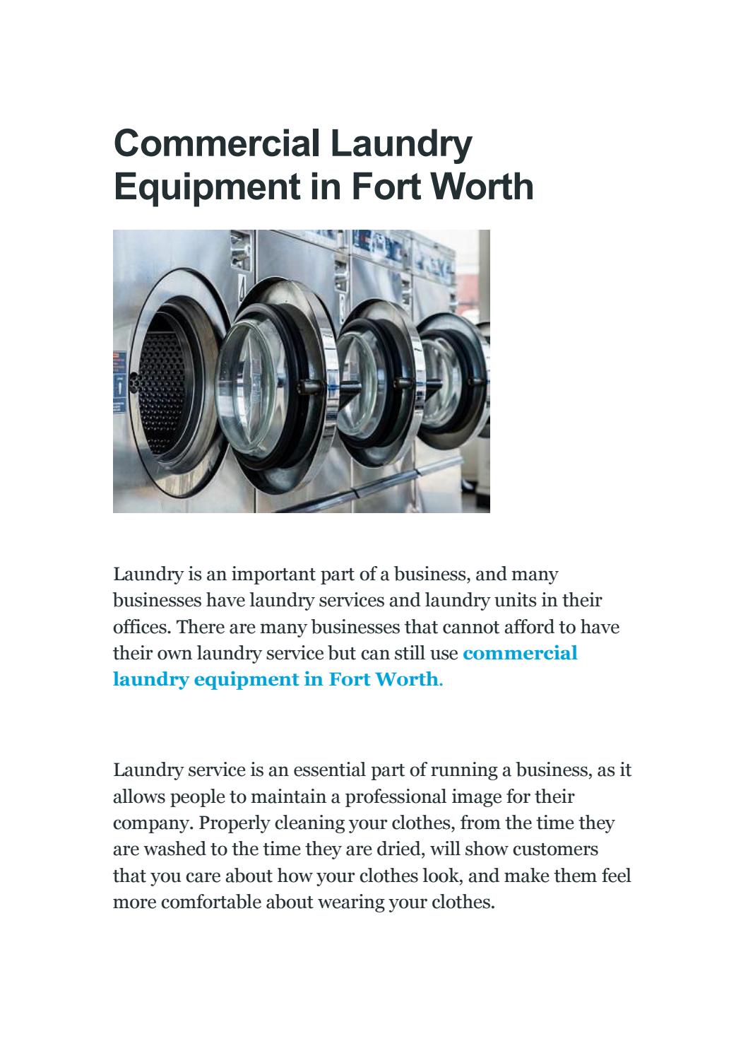 Commercial Laundry Equipment in Fort Worth by laundryaadvantagea Issuu