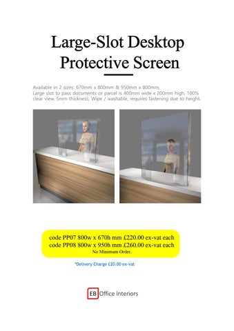 PPE EMPLOYEE PROTECTION PRODUCTS - BY EB 办公 INTERIORS 第 9 页